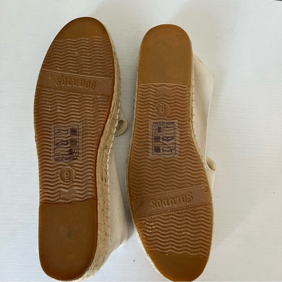 Soludos Shoes Womens 9 Beaded Elephant Canvas Espadrilles Shoes White - Picture 8 of 8